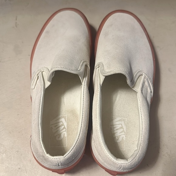 Vans Classic Slip on sneakers-Platform/Stackform-Marshmallow/Peach-sz 10- NEW!! - Picture 3 of 5